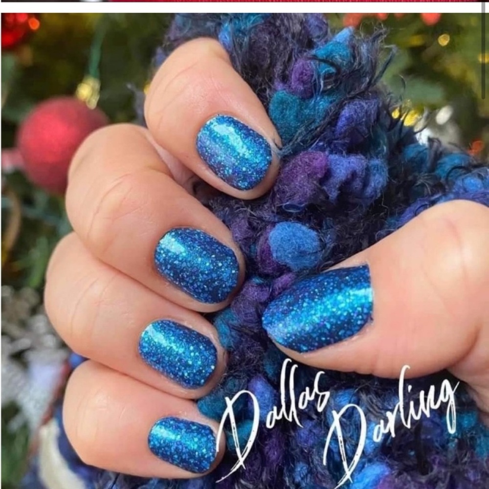 *Retired* Color Street: Dallas Darling | Teal Blue Glitter Turquoise Silver